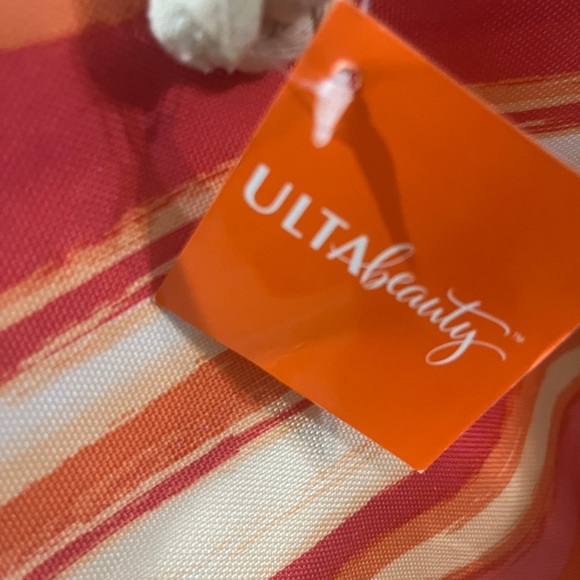 Ulta Striped Orange and Red Tote Bag - Picture 5 of 12